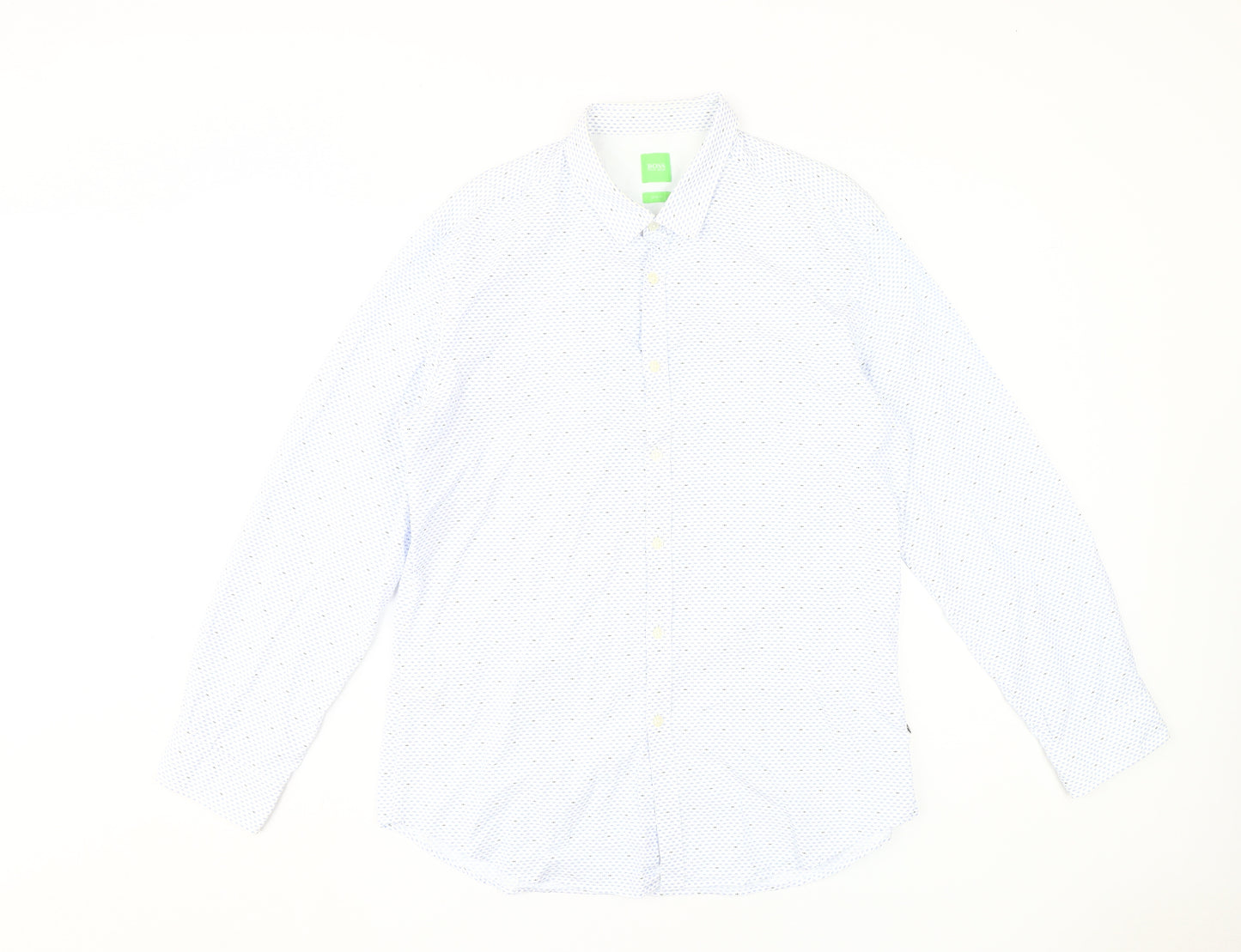 BOSS Men's Blue XL Slim Fit Dress Shirt