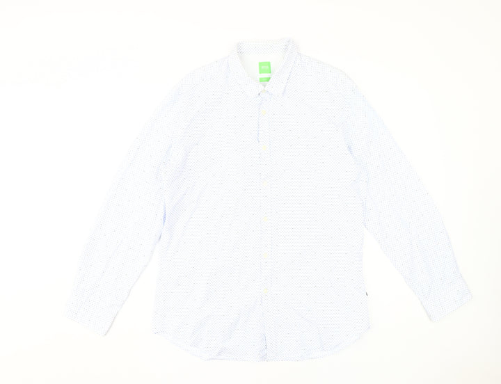 BOSS Men's Blue XL Slim Fit Dress Shirt