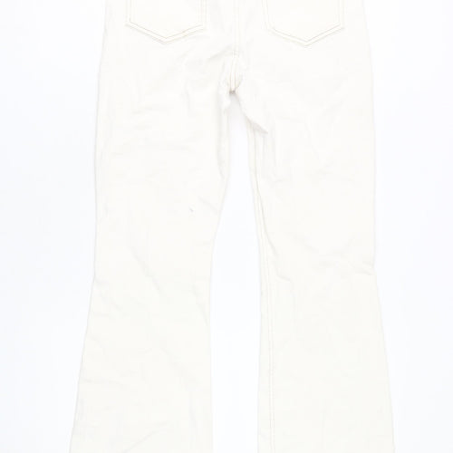 BDG Women's White Flared Jeans, Size L, Cotton Blend