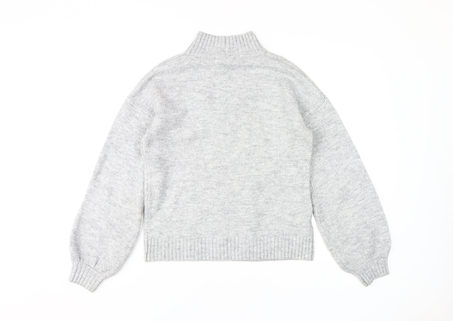 Next Women's Grey XS Pullover Jumper with Heart Accents