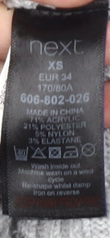 Next Women's Grey XS Pullover Jumper with Heart Accents