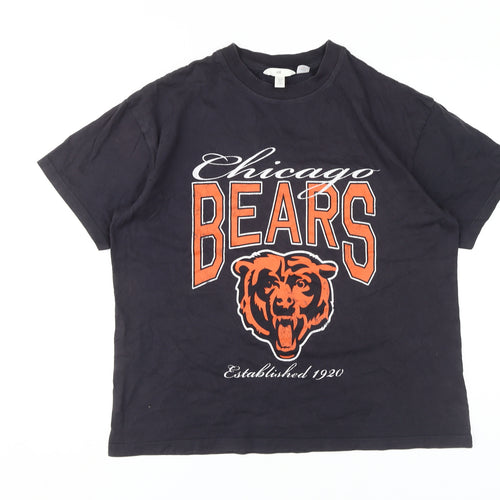 H&M Unisex Chicago Bears Black T-Shirt Size M