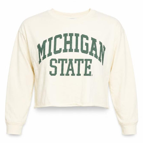Michigan State University White Cropped T-Shirt M Unisex