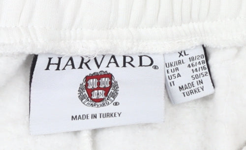 Harvard Unisex White Jogger Trousers XL Casual