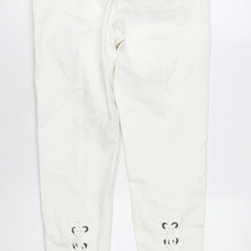 Marks and Spencer Women's White Lace Accent Jeans 14