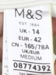 Marks and Spencer Women's White Lace Accent Jeans 14