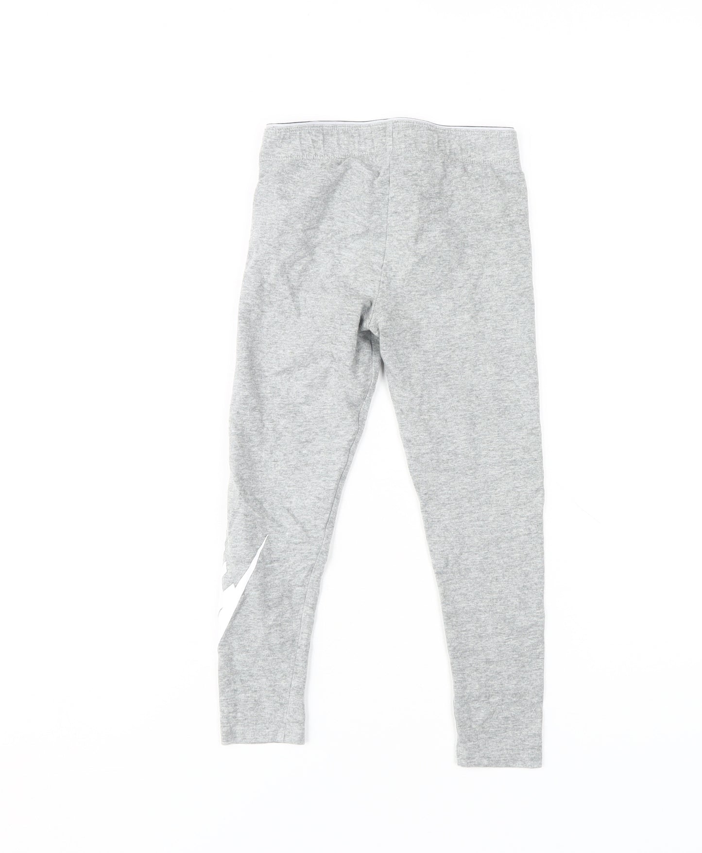 Nike Girls Grey Leggings 6 Years Elastic Waist Athleisure
