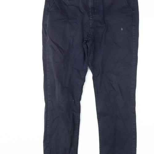 Marks and Spencer Women's Blue Chino Trousers, Size 14