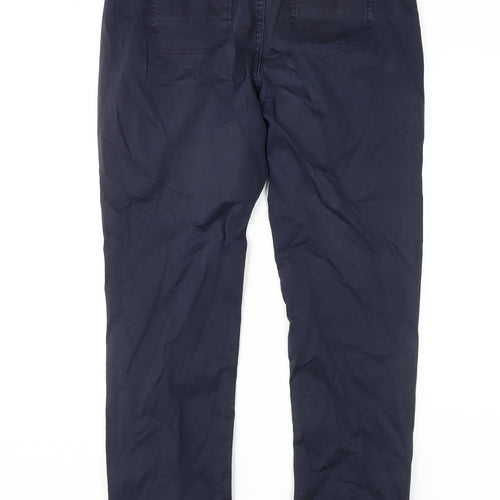 Marks and Spencer Women's Blue Chino Trousers, Size 14