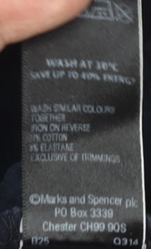 Marks and Spencer Women's Blue Chino Trousers, Size 14