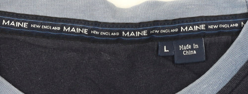 Maine New England Men's Blue Crew Neck T-Shirt L