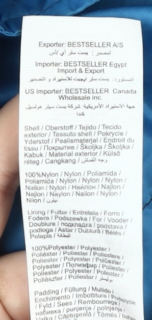 Jack & Jones Men's Black Puffer Jacket L Hooded