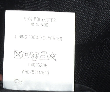 Burton Mens Black Blazer, 40 Regular Fit Single-Breasted