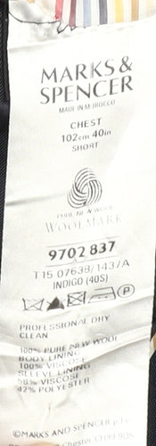 Marks & Spencer Men's Blue Blazer 40S