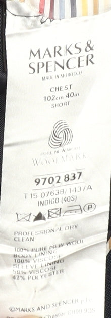 Marks & Spencer Men's Blue Blazer 40S