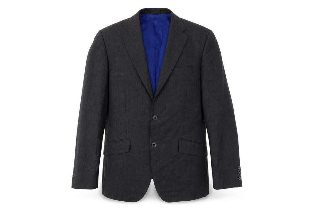 Front view of Marks & Spencer Men's Grey Wool Blazer 38R