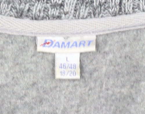 Damart Women's Grey Embroidered Waistcoat Size 18/20