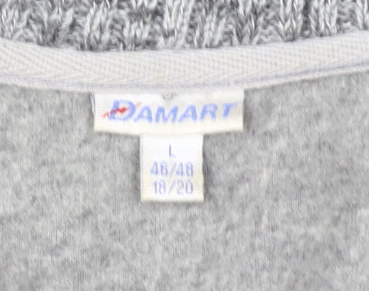 Damart Women's Grey Embroidered Waistcoat Size 18/20