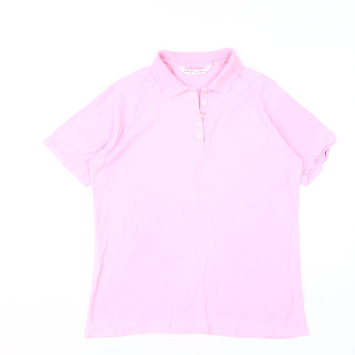 EWM Pure Classics Women's Pink Cotton Polo Shirt | M Casual