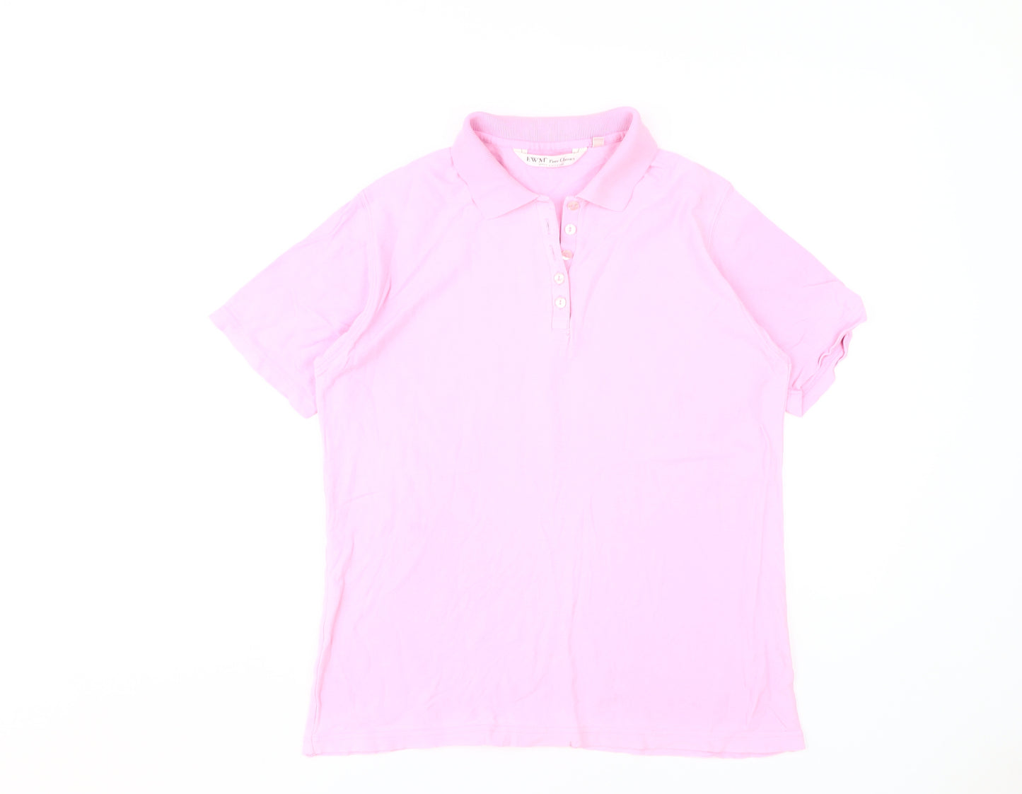EWM Pure Classics Women's Pink Cotton Polo Shirt | M Casual