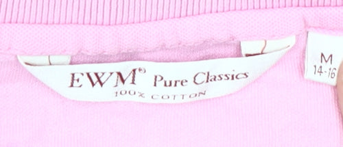 EWM Pure Classics Women's Pink Cotton Polo Shirt | M Casual