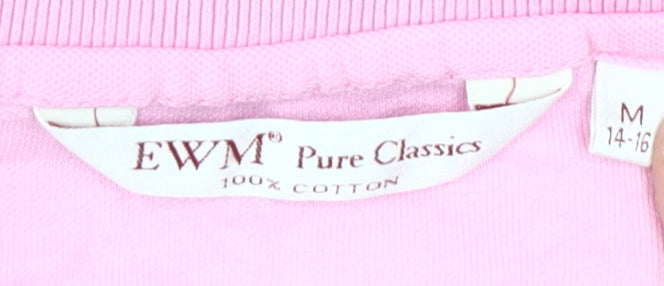 EWM Pure Classics Women's Pink Cotton Polo Shirt | M Casual