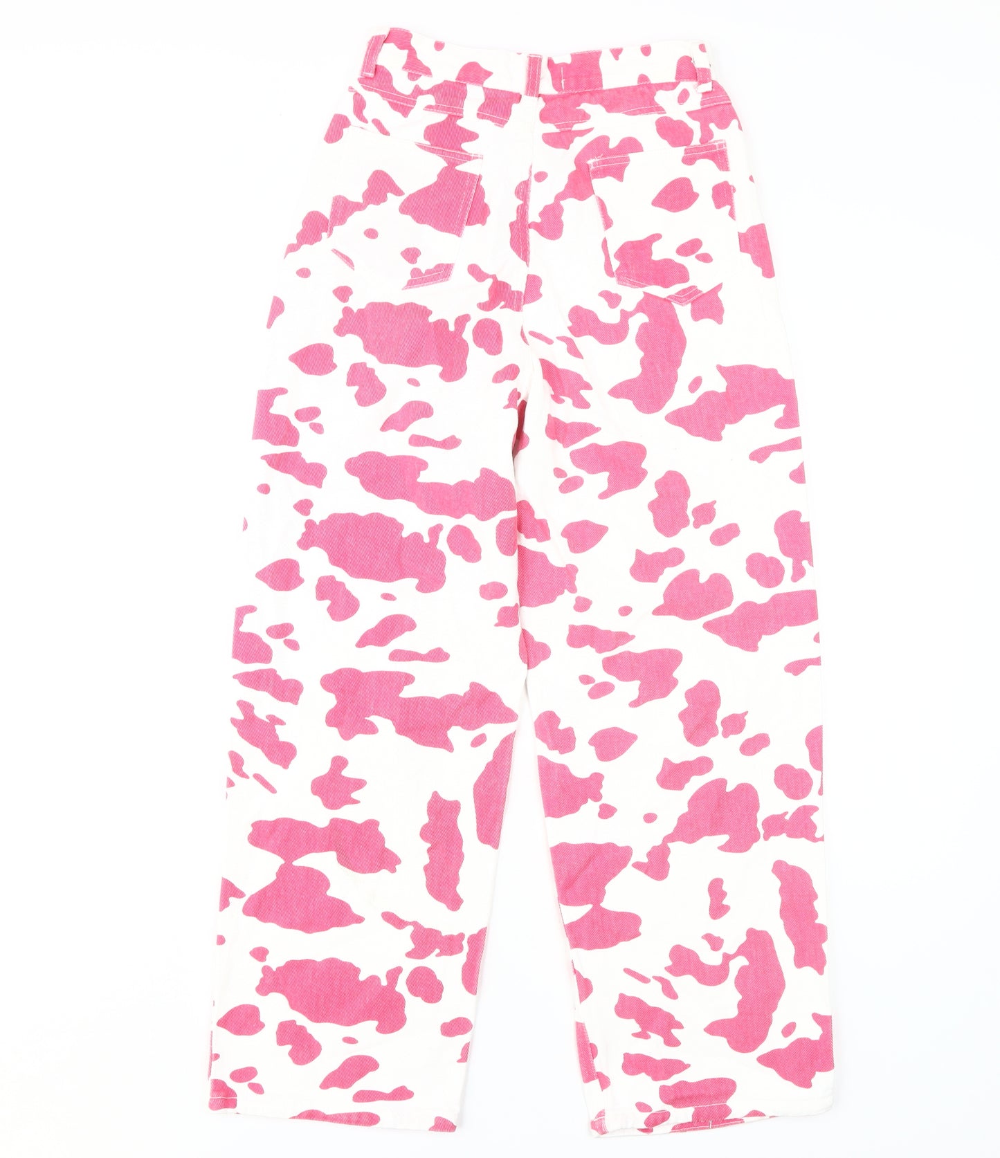 Shekou Women's Pink Animal Print Jeans, Size S