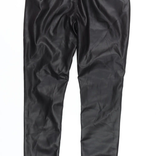 PrettyLittleThing Women's Black Skinny Faux Leather Trousers