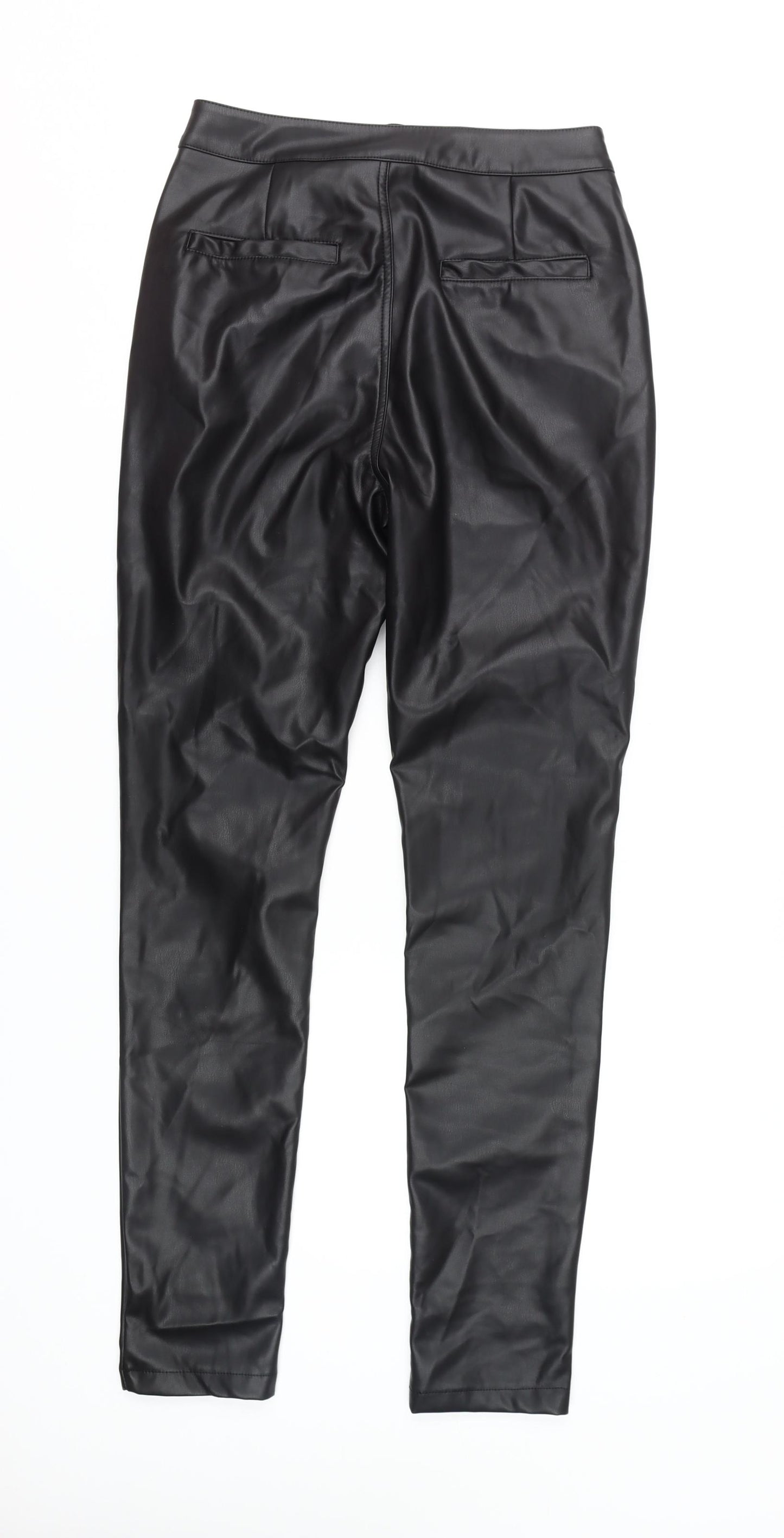 PrettyLittleThing Women's Black Skinny Faux Leather Trousers