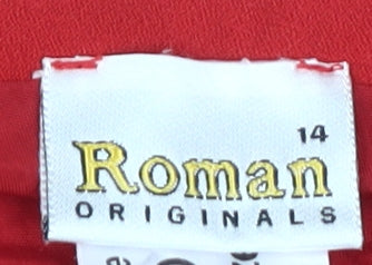 Roman Originals Women's Red A-Line Skirt Size 14