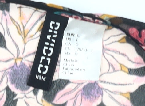 H&M Women's Floral Kimono Blouse, L, Multicoloured