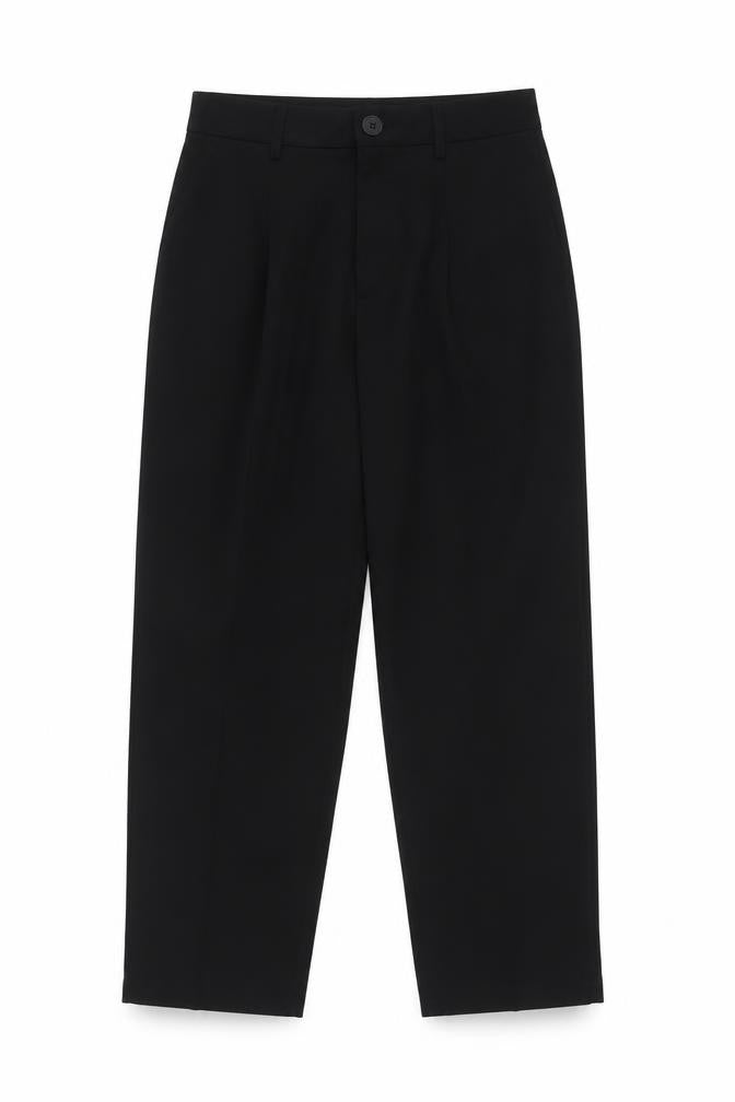 Front view of Cider Women's Black Straight Trousers S