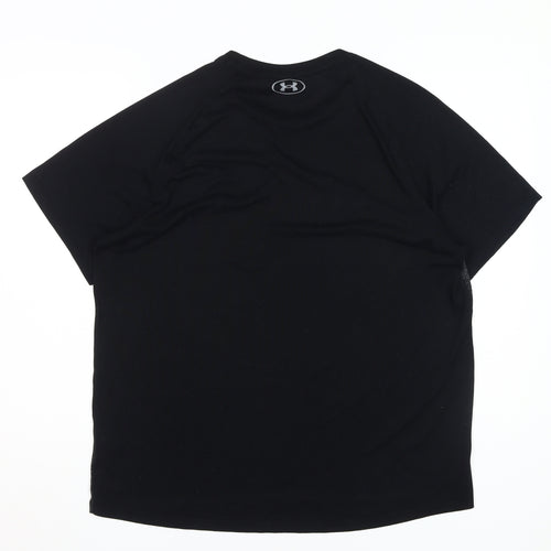Under Armour Men's L Black Loose Fit T-Shirt, Crew Neck
