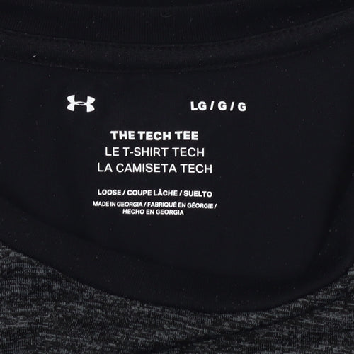 Under Armour Men's L Black Loose Fit T-Shirt, Crew Neck