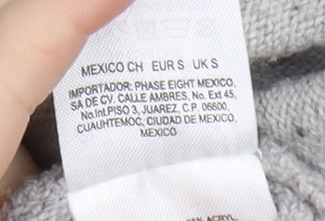 Phase Eight Women's Grey Roll Neck Pullover Jumper S