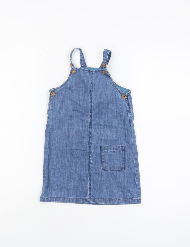 Marks & Spencer Blue Denim Jumper Dress, 18-24 Months