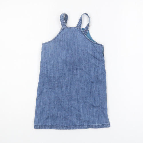 Marks & Spencer Blue Denim Jumper Dress, 18-24 Months