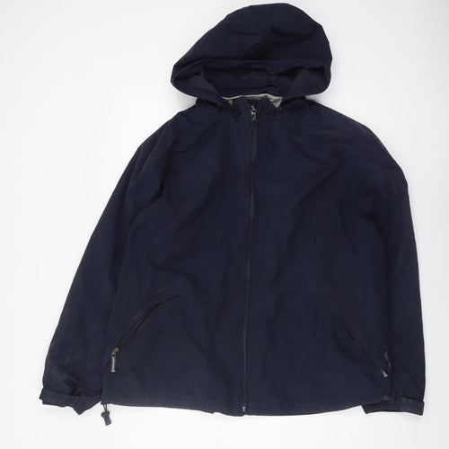 GAP Men's Blue Hooded Rain Coat Jacket L