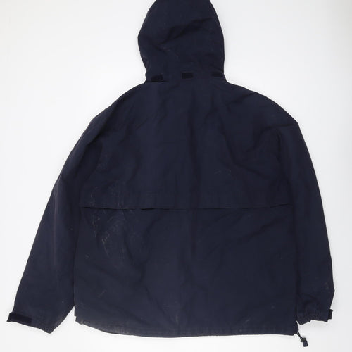 GAP Men's Blue Hooded Rain Coat Jacket L