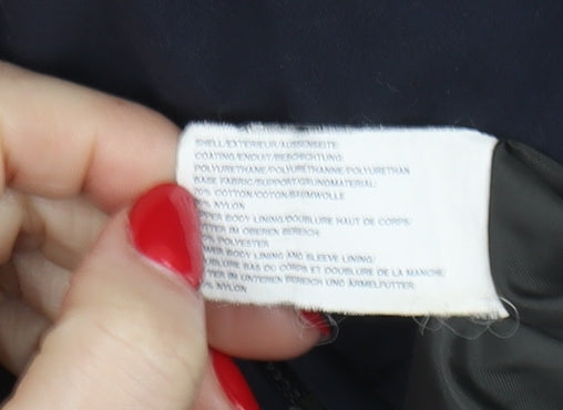 GAP Men's Blue Hooded Rain Coat Jacket L