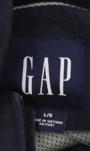 GAP Men's Blue Hooded Rain Coat Jacket L