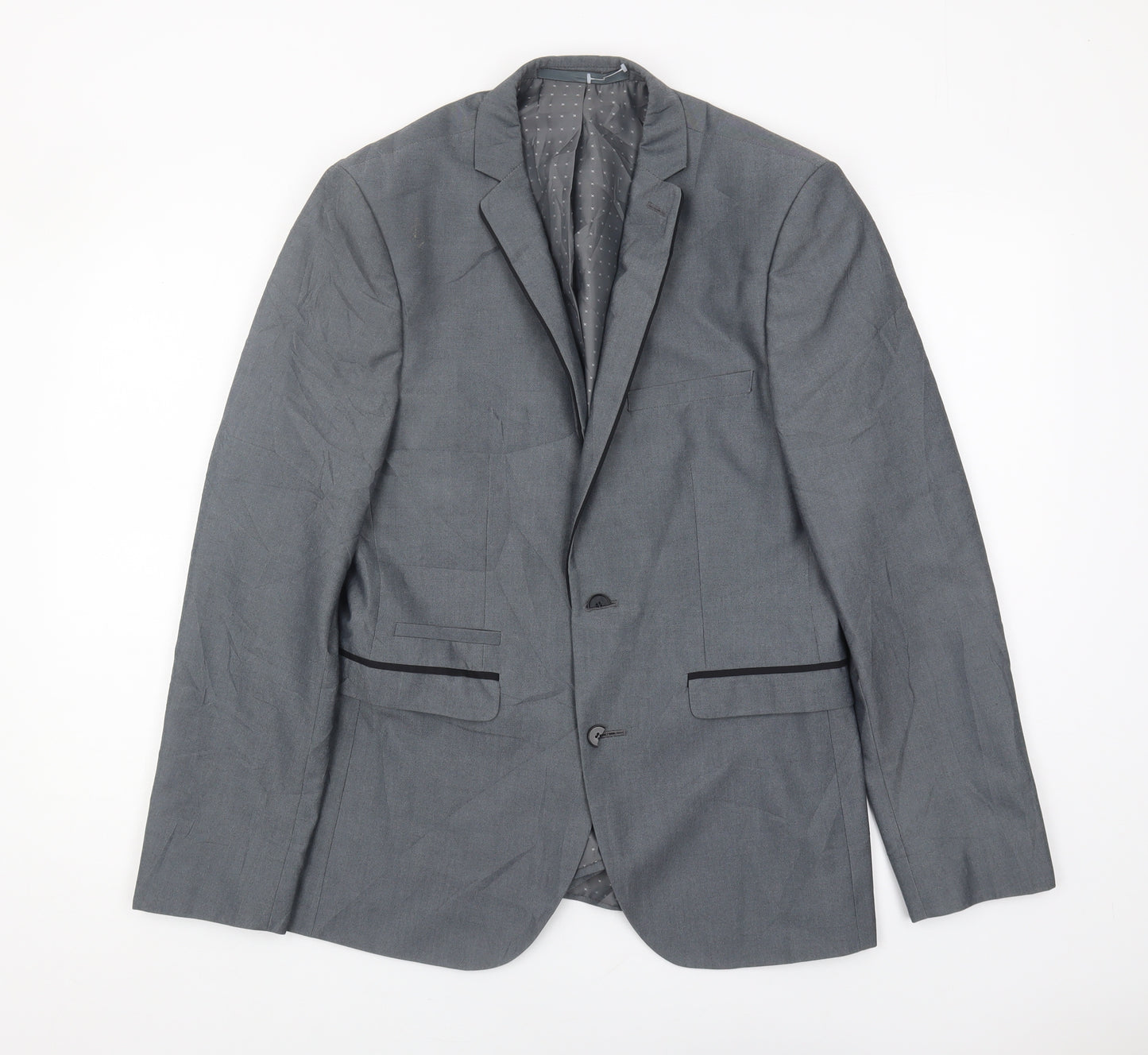 Burton Mens Grey Slim Fit Blazer - Men's Jacket 38R