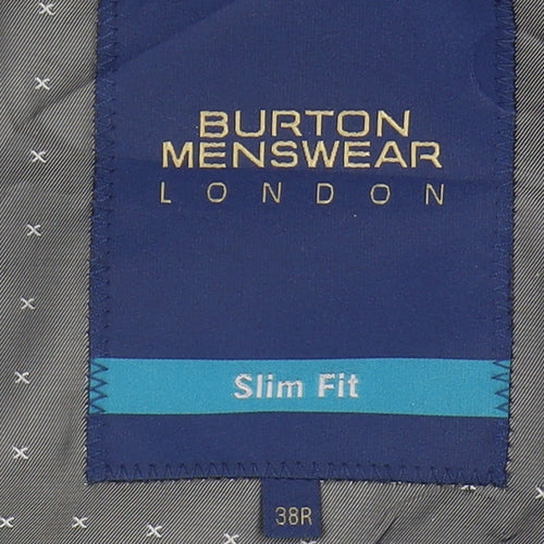Burton Mens Grey Slim Fit Blazer - Men's Jacket 38R