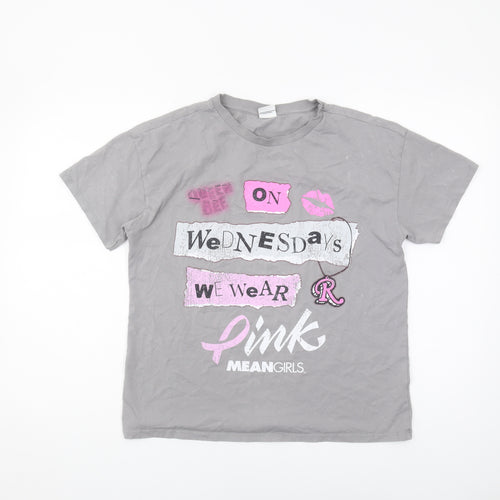 Mean Girls Women's Grey Size 10 T-Shirt Crew Neck