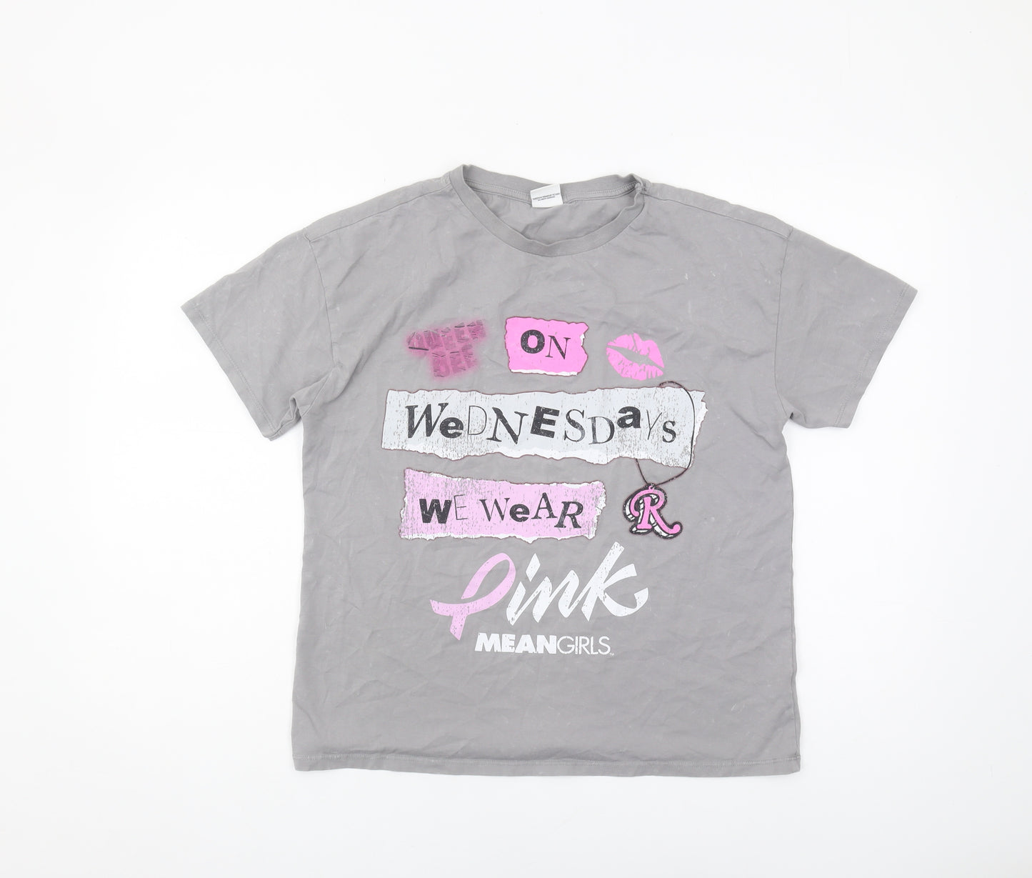 Mean Girls Women's Grey Size 10 T-Shirt Crew Neck