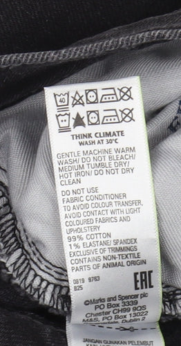 Marks and Spencer Men's Black Straight Jeans Size 42