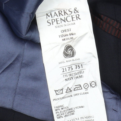 Marks and Spencer Men's Blue Blazer 44R