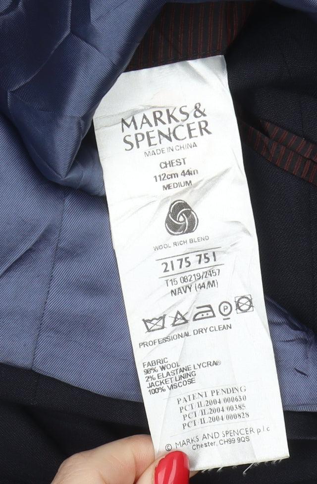 Marks and Spencer Men's Blue Blazer 44R
