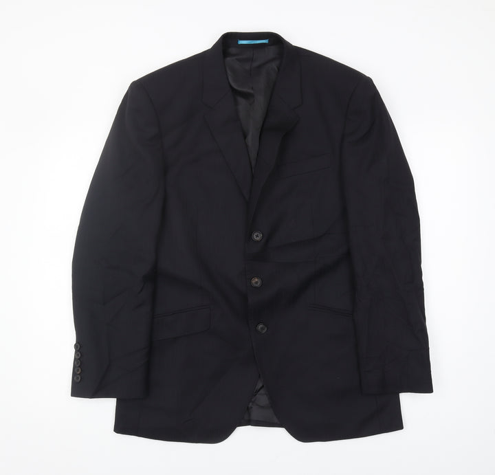 Next Men's Black Wool Blazer 40S Formal Jacket