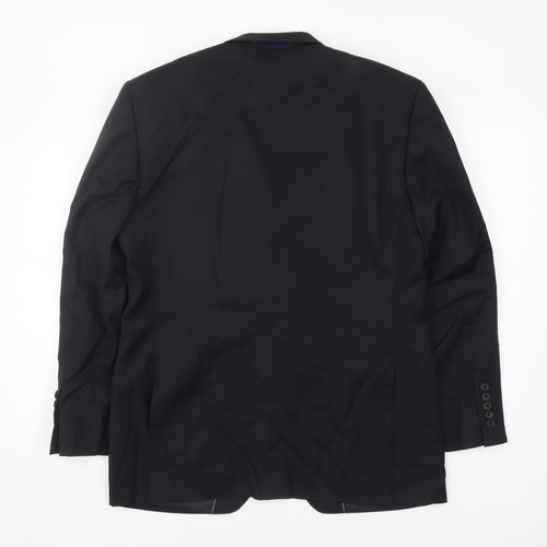 Next Men's Black Wool Blazer 40S Formal Jacket